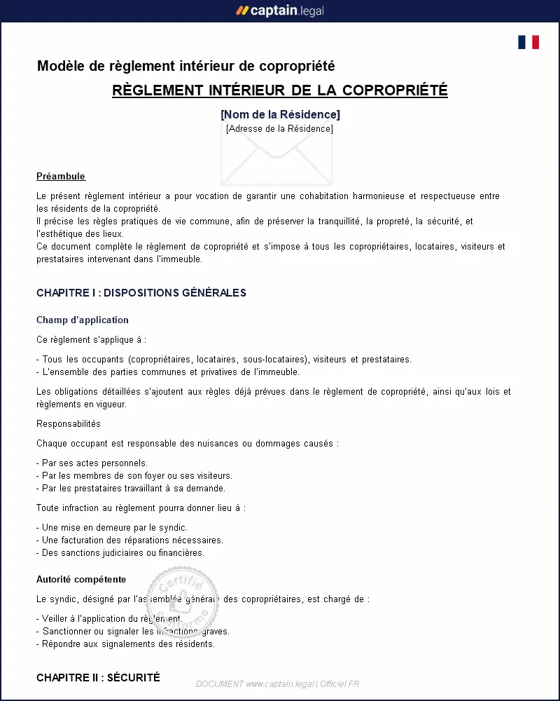 Personnalisez : Modèle de règlement intérieur de copropriété – Guide et PDF