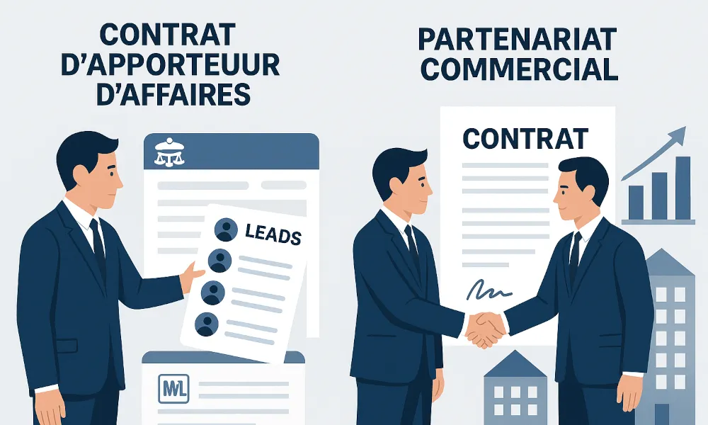 Contrat d'apporteur d'affaires vs contrat de partenariat commercial