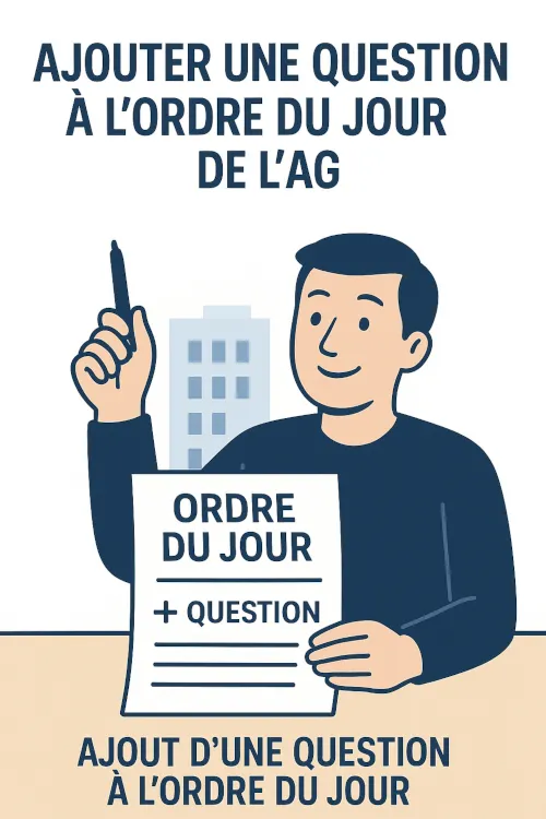 Ajout d'une question à l'ordre du jour de la prochaine AG