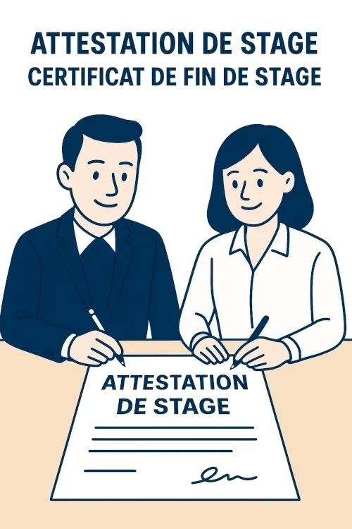Attestation de stage - Certificat de fin de stage
