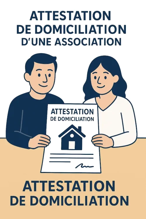 Attestation de domiciliation d'une association