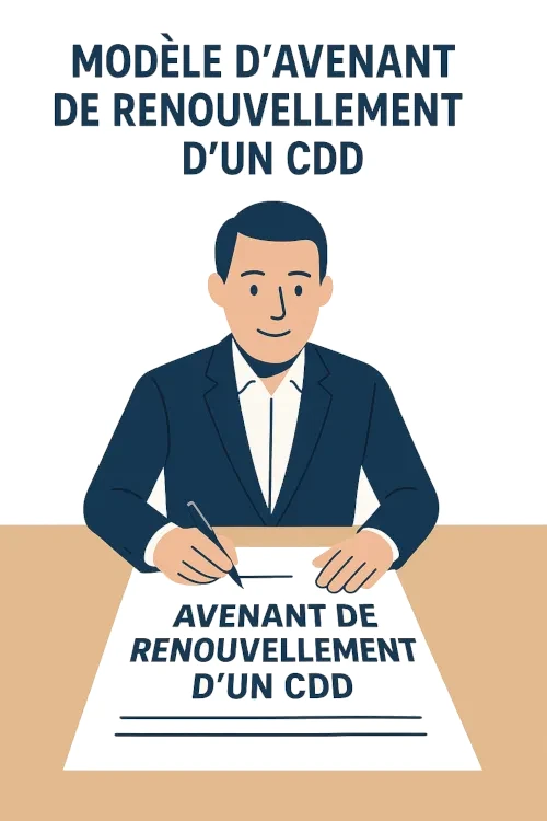Modèle d'avenant de renouvellement d'un CDD