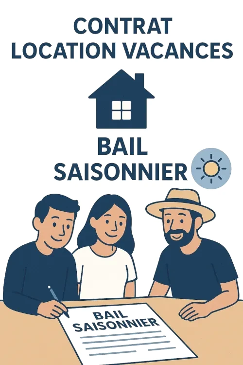 Modèle de contrat de location vacances - Bail saisonnier à personnaliser