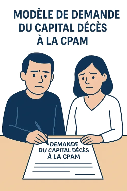 Modèle de demande du capital décès à la CPAM
