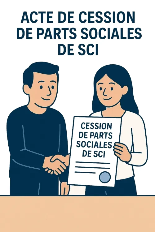 Acte de cession de parts sociales de SCI - PDF et Word