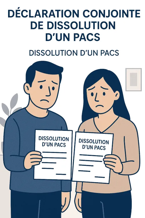 Modèle de déclaration conjointe de dissolution d'un PACS