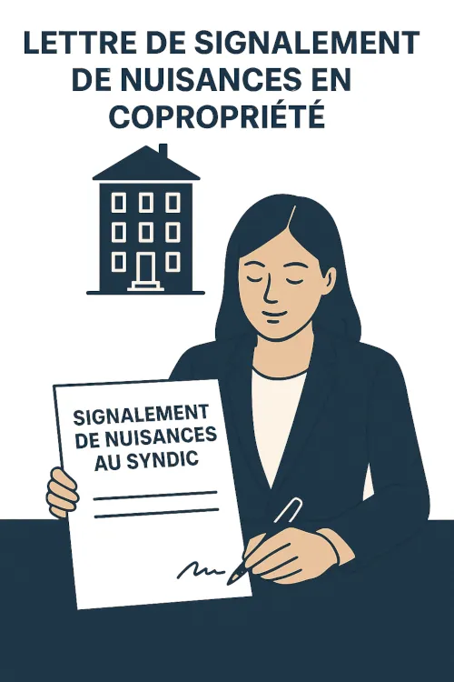Lettre de signalement de nuisances en copropriété