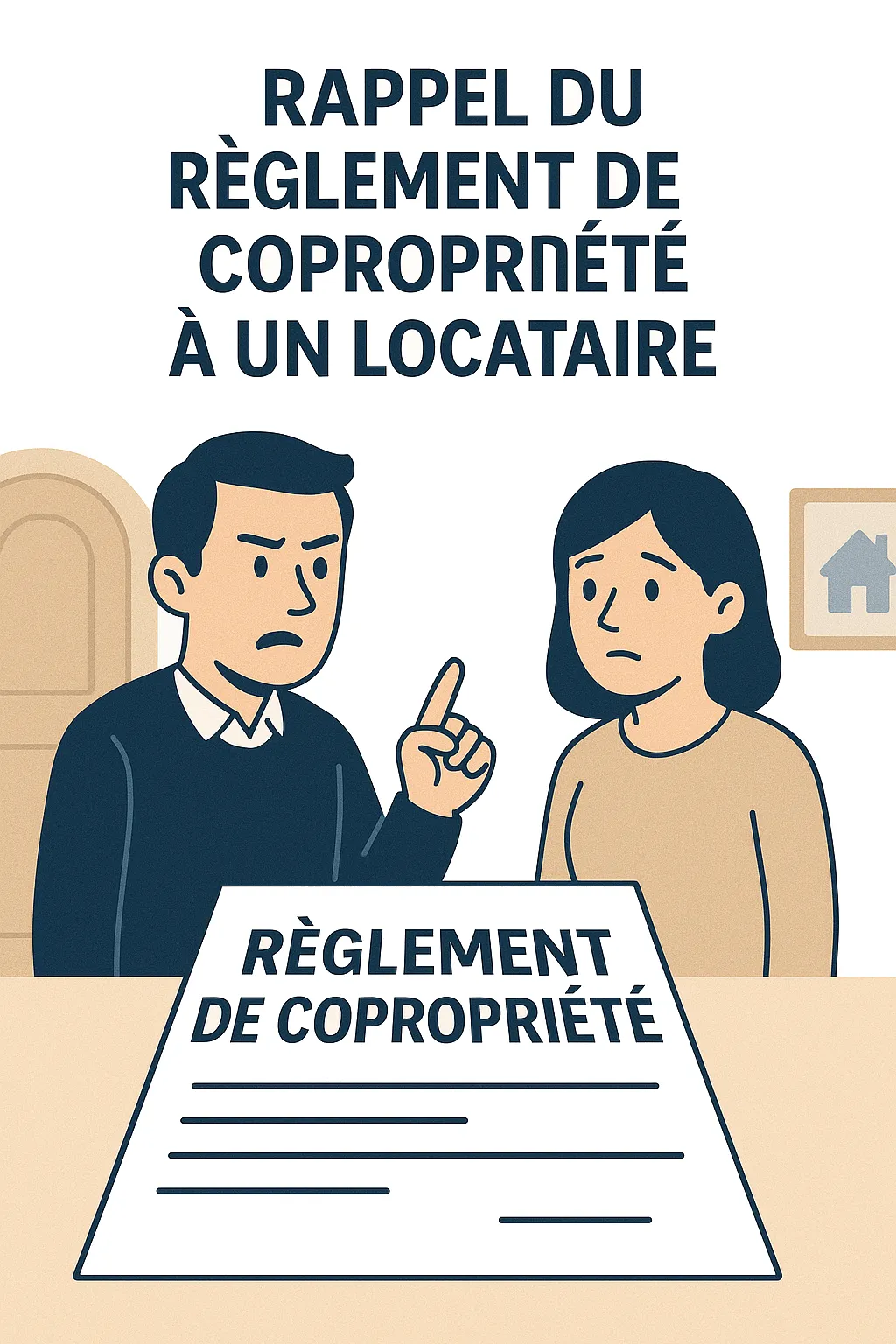 Rappeller l'obligation de respecter le règlement de copropriété à un locataire