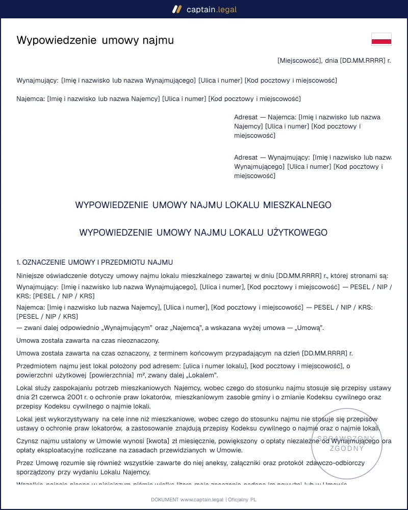 Wypowiedzenie najmu: art. 11 ustawy o lokatorach