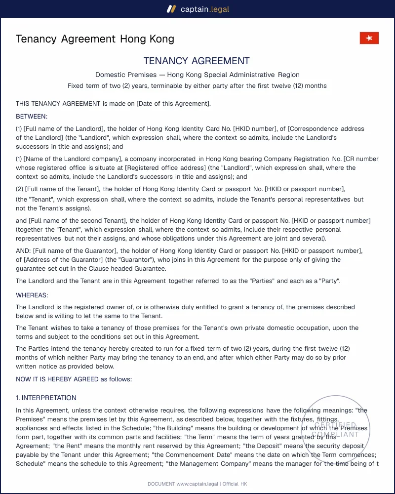 Tenancy Agreement HK: Cap. 7 and Stamp Duty Rules