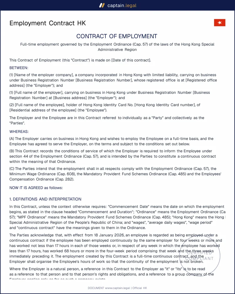 Employment Contract HK: Cap. 57 and the 417/468 Rule