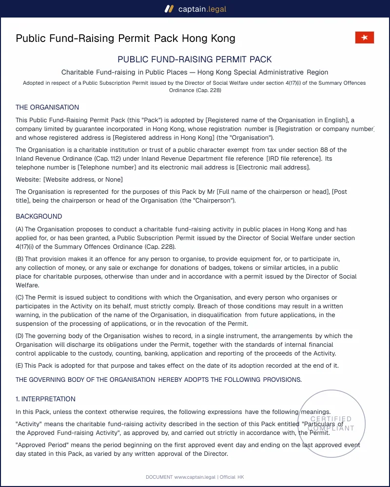 Fund-Raising Permit HK: Collect Legally in Public Places