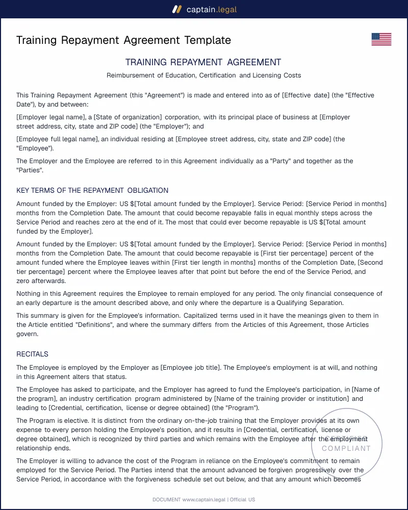 TRAP Agreement | AB 692 & 29 CFR 531.35 Compliant