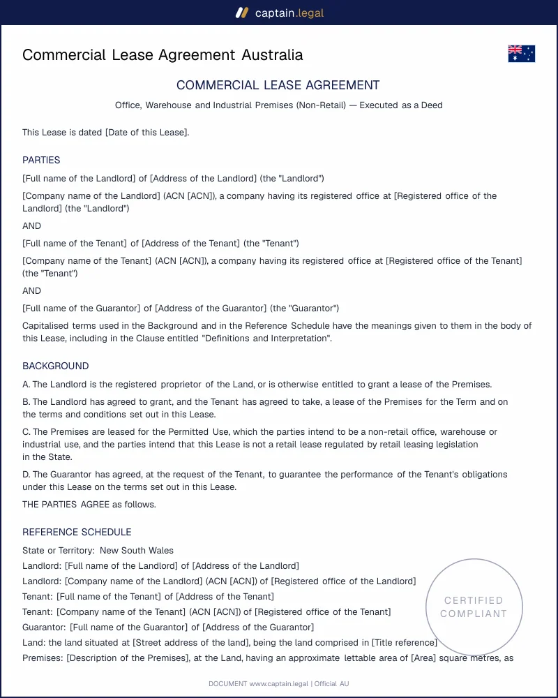 Non-Retail Commercial Lease | Options & Make-Good Covered