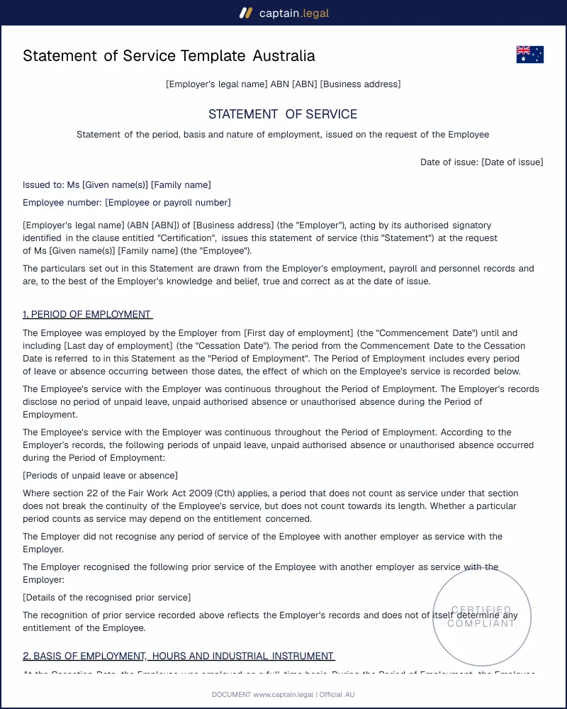 Statement of Service & Reference Letter, Done Right