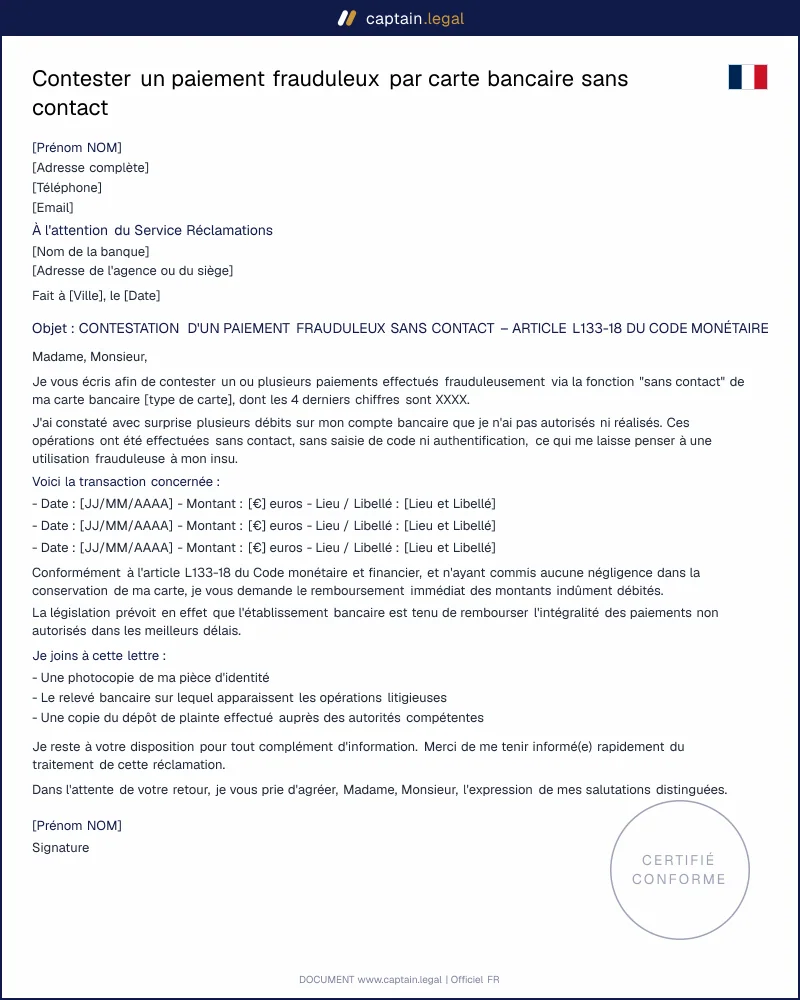 Contestation d'un paiement frauduleux sans contact : comment réagir ? 