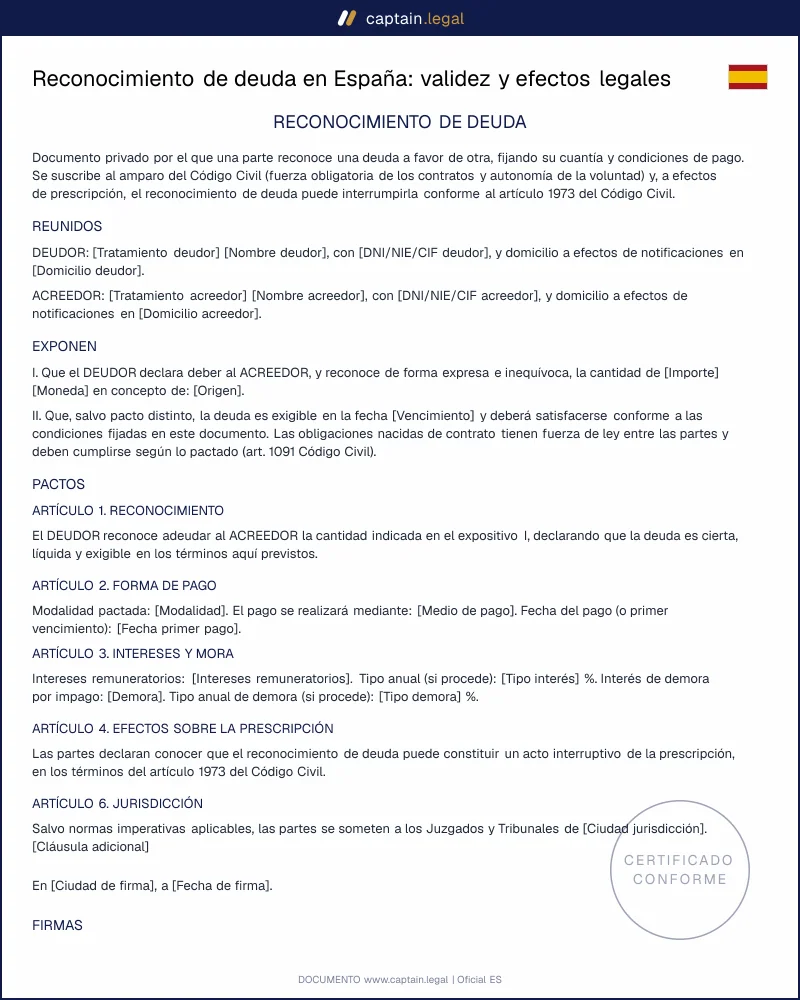 Una herramienta clave para dejar constancia de una deuda