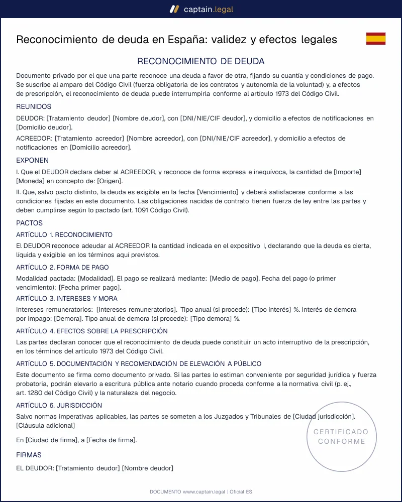 Una herramienta clave para dejar constancia de una deuda