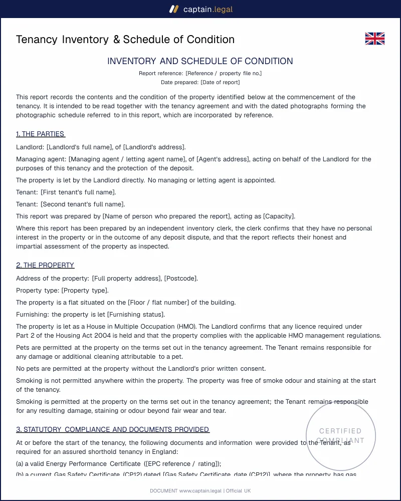 Tenancy Inventory UK: Win Your Deposit Dispute