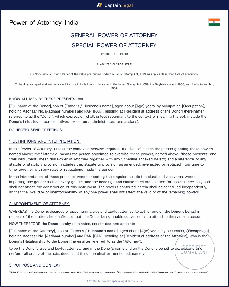 Power of Attorney India: 1882 Act & Suraj Lamp Rules