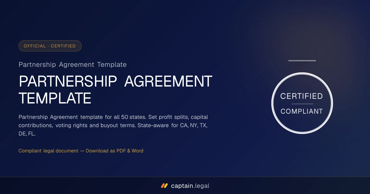Partnership Agreement Template