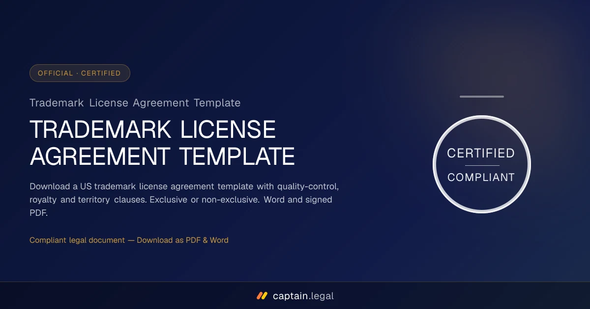 Trademark License Agreement Template