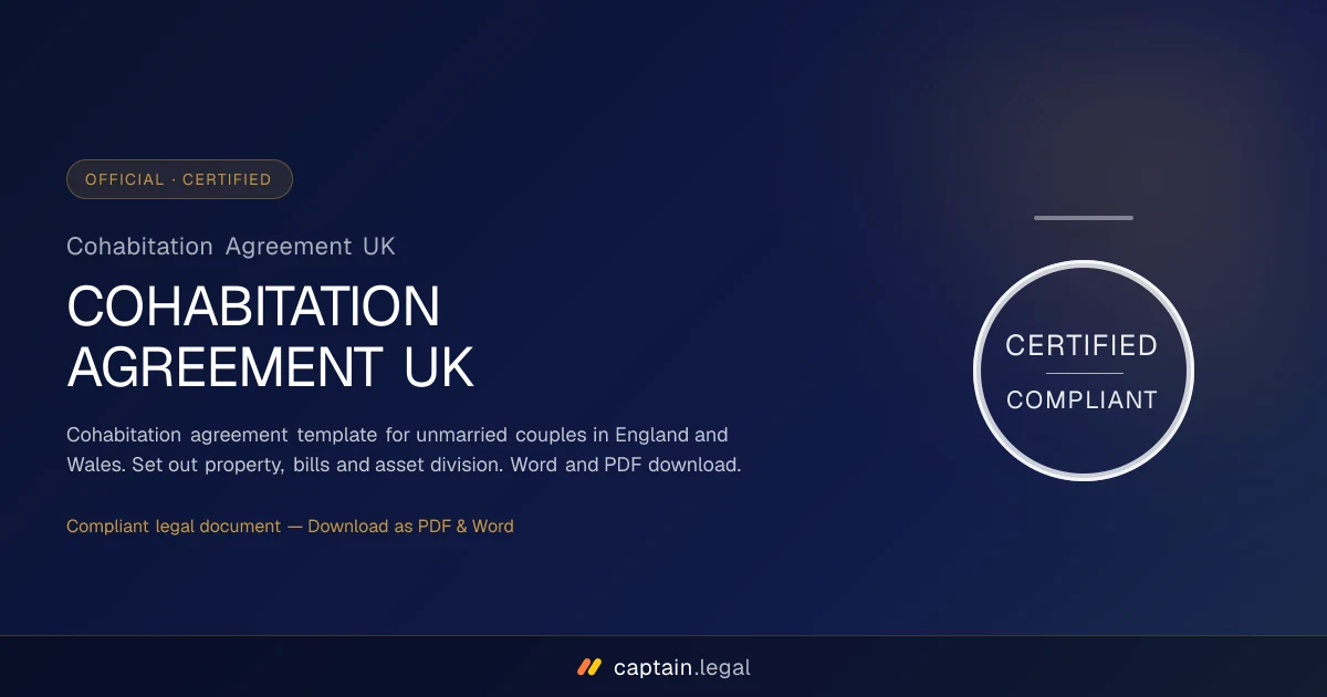 Cohabitation Agreement UK