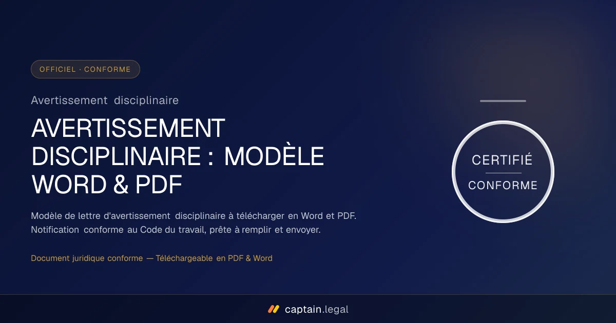 Avertissement disciplinaire