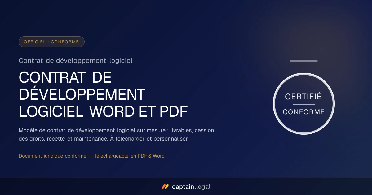 Contrat de développement logiciel