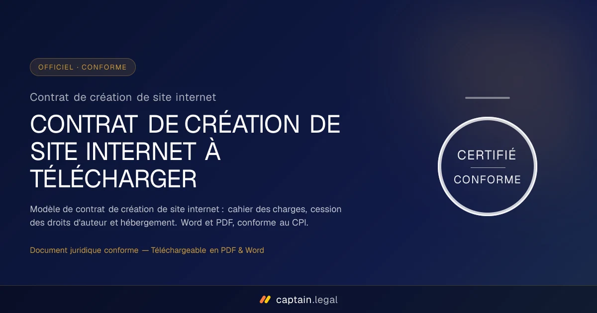 Contrat de création de site internet