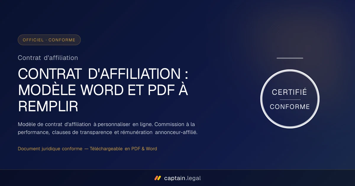 Contrat d'affiliation