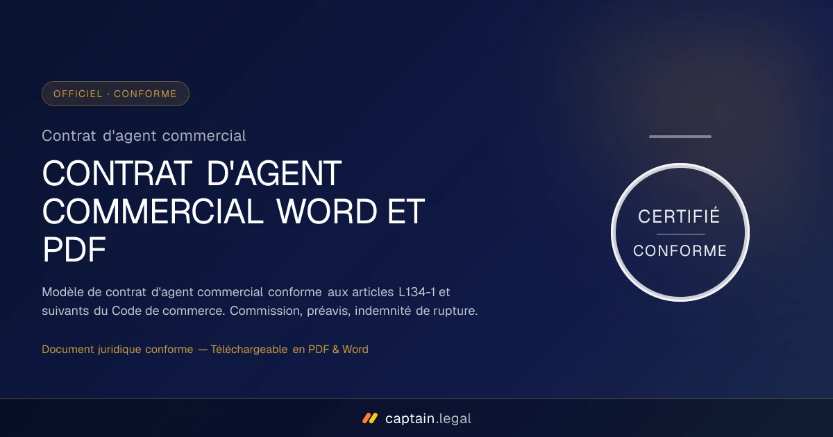 Contrat d'agent commercial