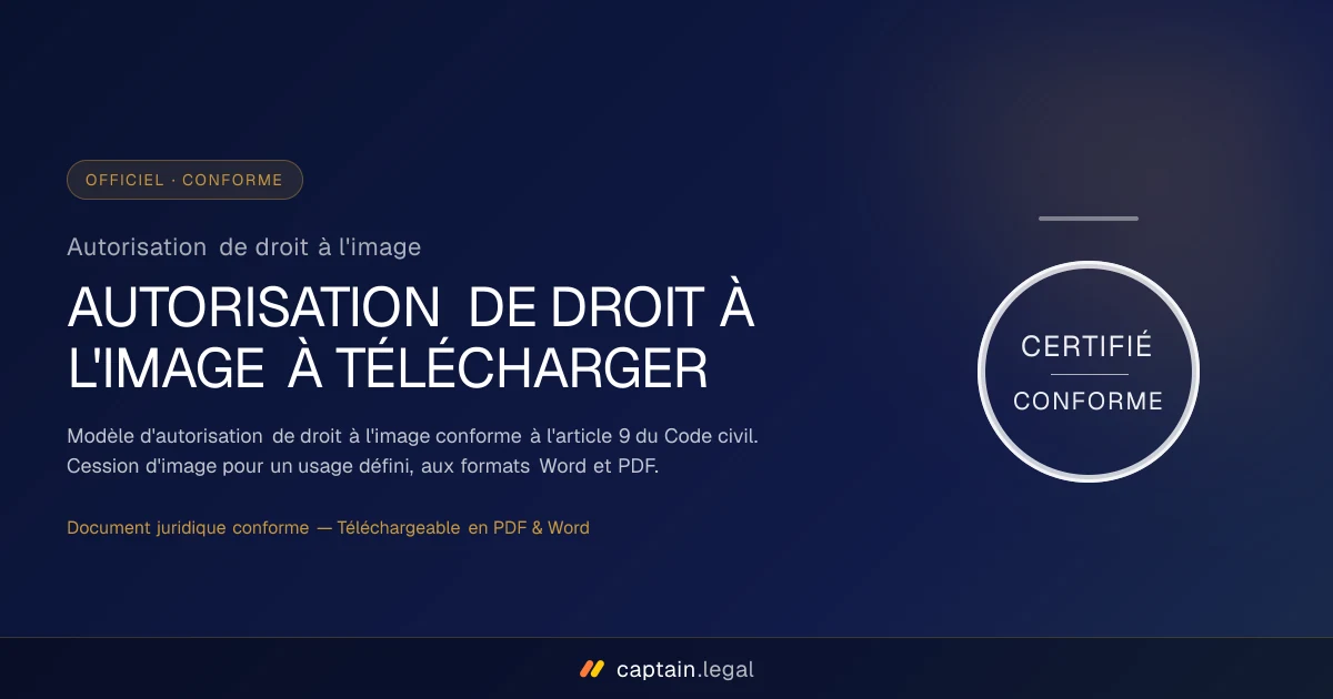 Autorisation de droit à l'image