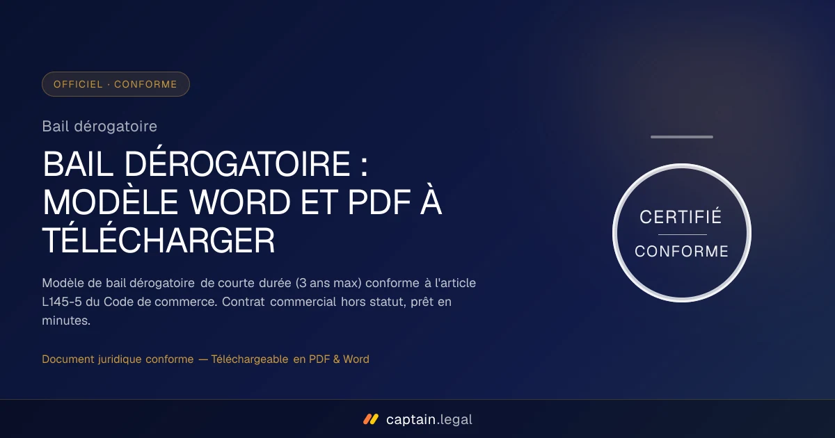 Bail dérogatoire