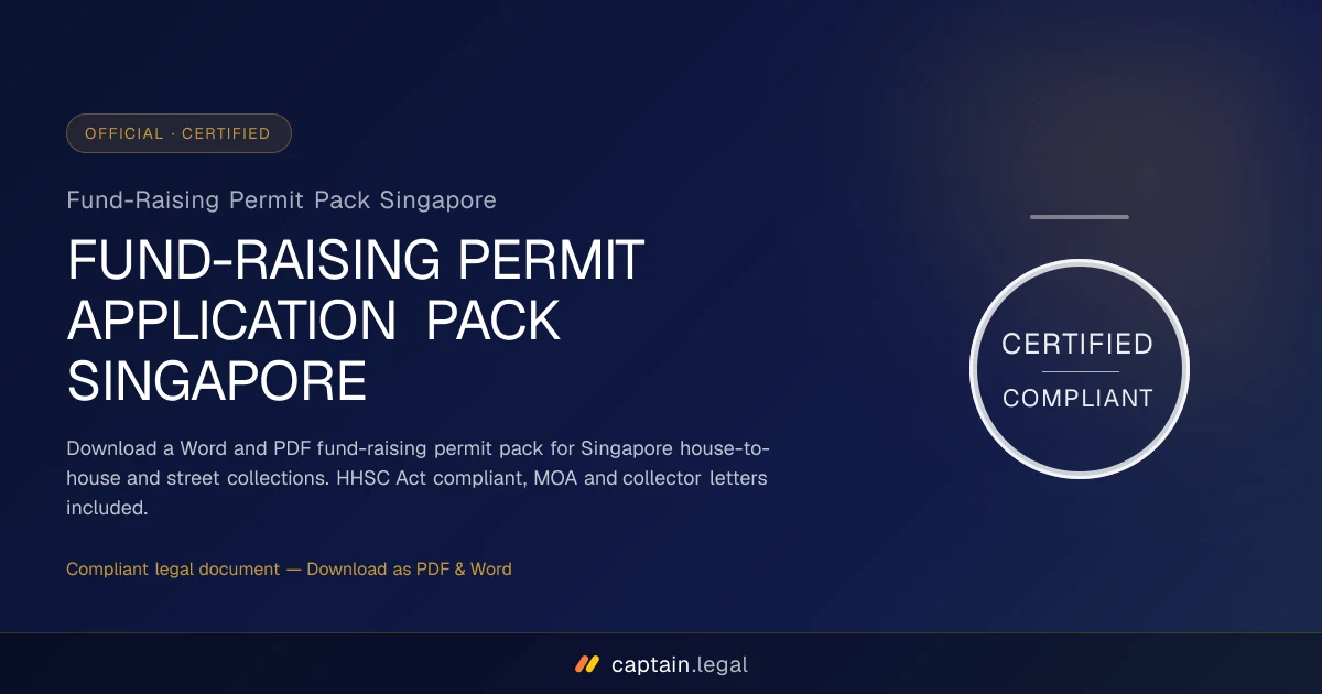 Fund-Raising Permit Pack Singapore