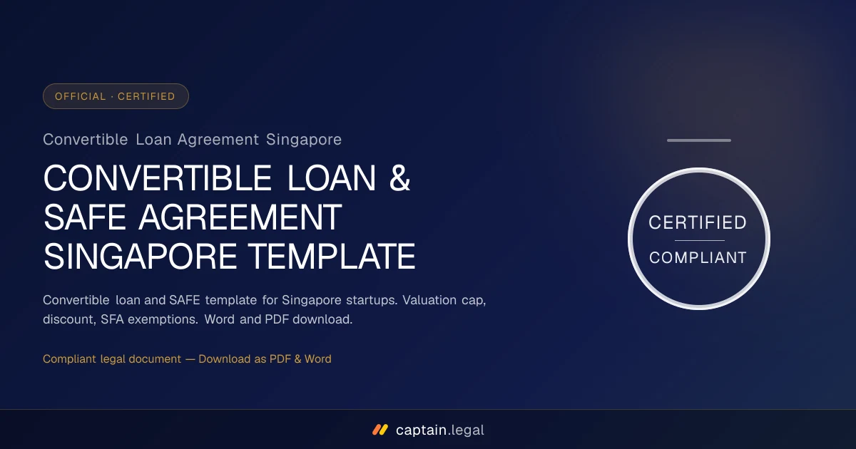 Convertible Loan Agreement Singapore