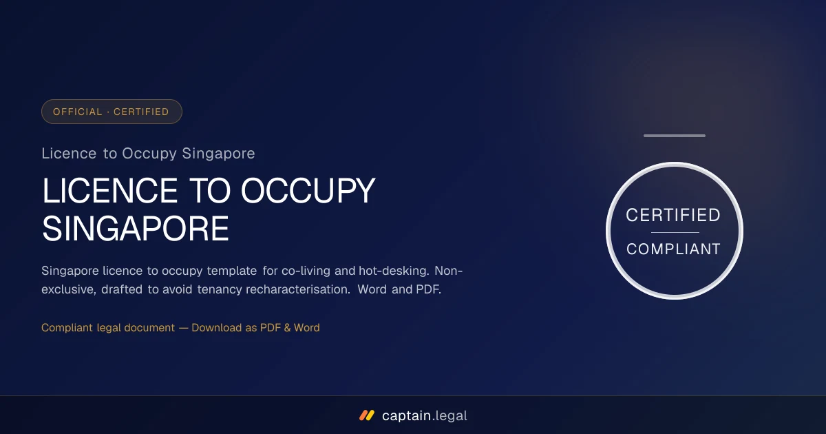 Licence to Occupy Singapore