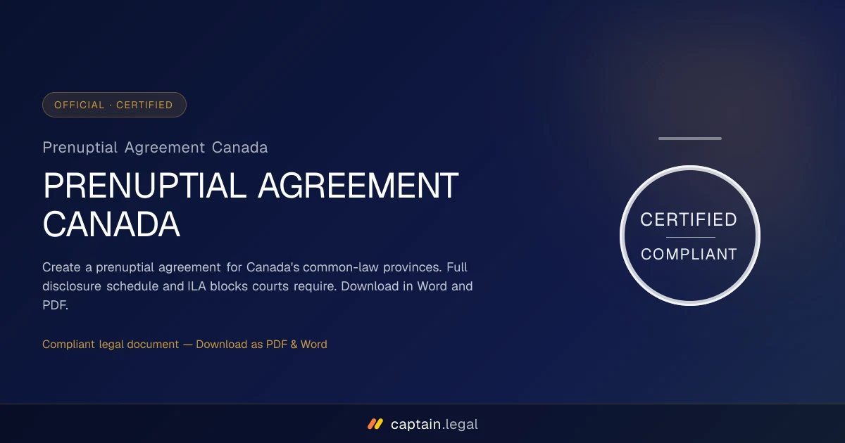 Prenuptial Agreement Canada