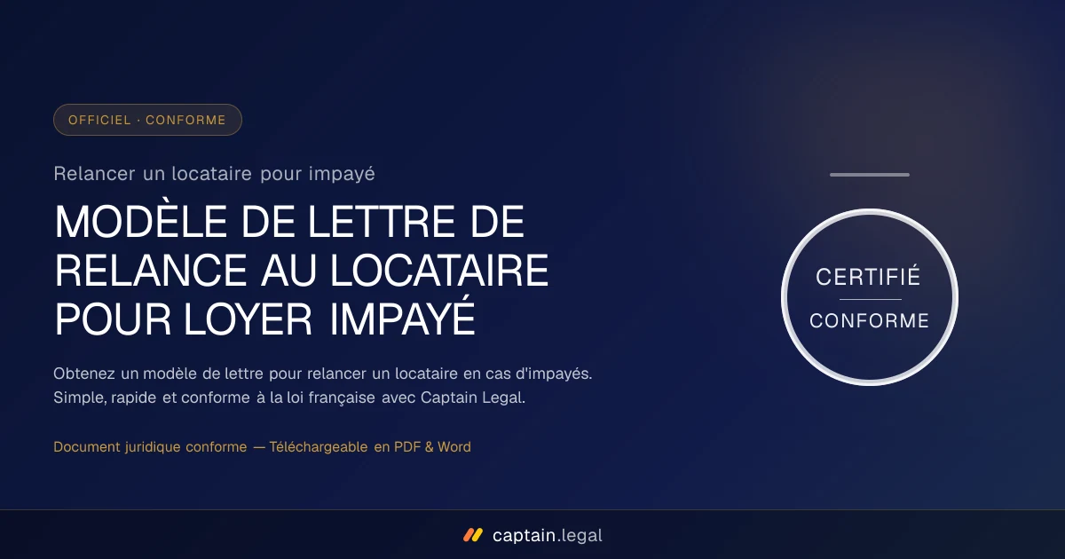 Relancer un locataire pour impayé