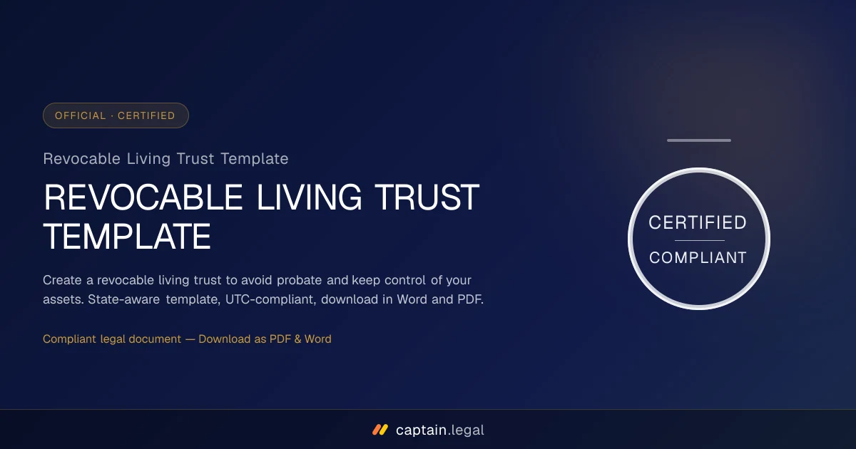 Revocable Living Trust Template