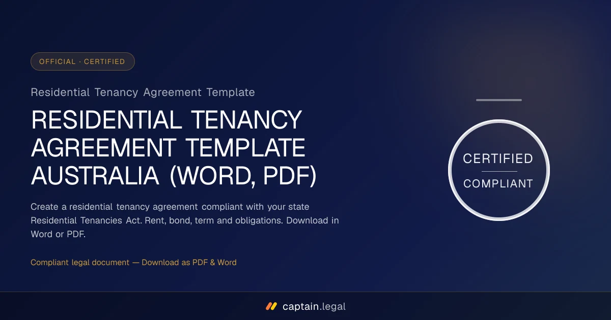 Residential Tenancy Agreement Template