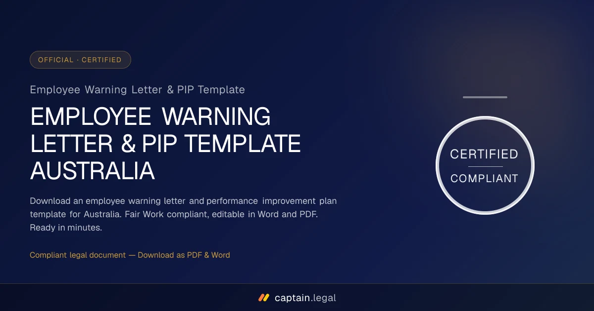 Employee Warning Letter & PIP Template