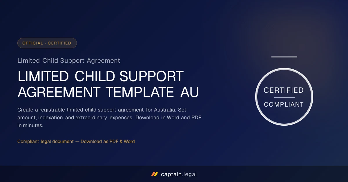 Limited Child Support Agreement