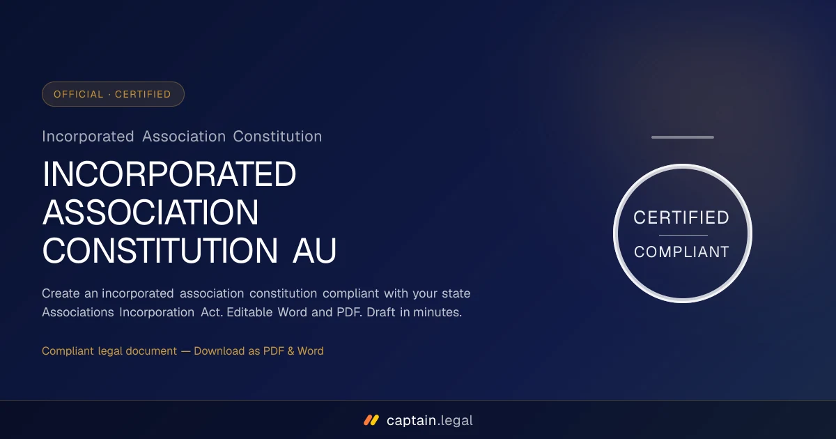 Incorporated Association Constitution