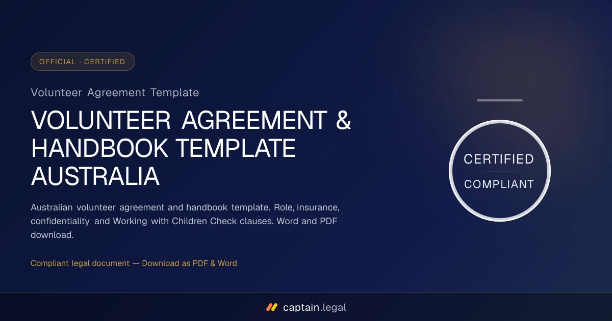 Volunteer Agreement Template