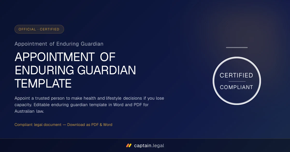 Appointment of Enduring Guardian