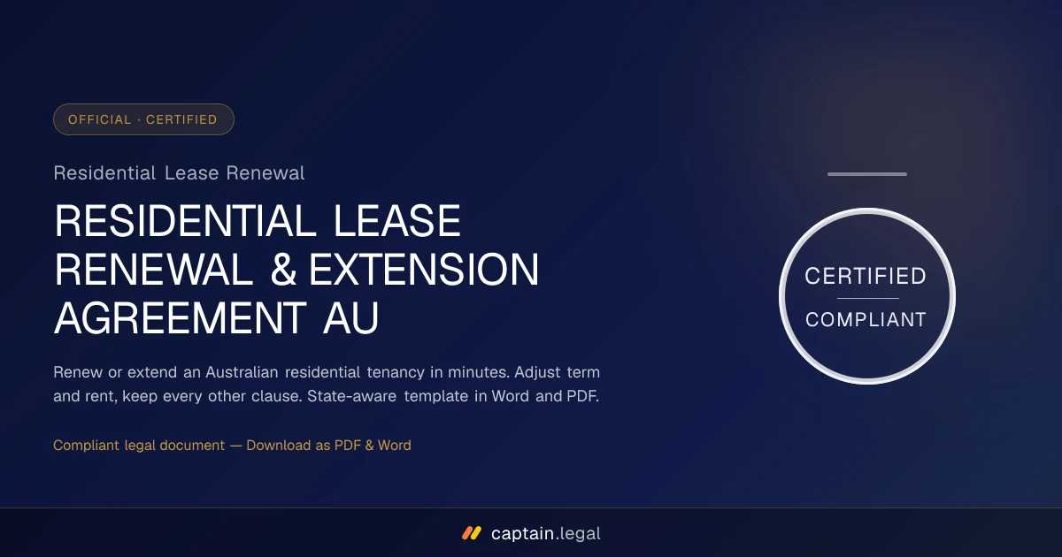 Residential Lease Renewal