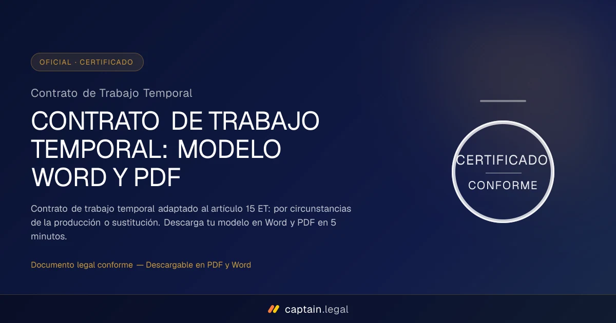 Contrato de Trabajo Temporal