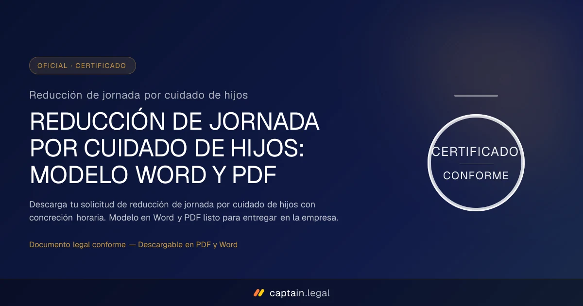 Reducción de jornada por cuidado de hijos