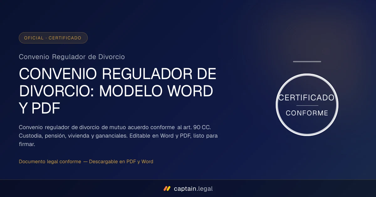 Convenio Regulador de Divorcio